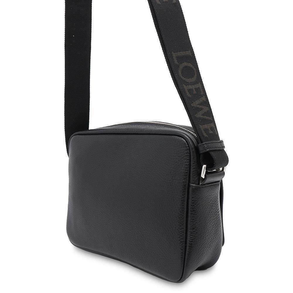 Loewe Calf Bag Black Supple Messenger Pele Grain XS